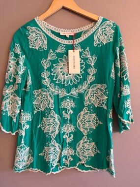 Solitaire Embroidered Boho Blouse - New With Tags